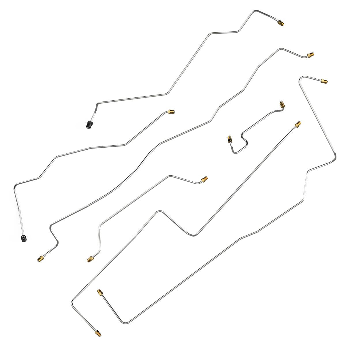 1967 Jeep Willys Jeepster Commando, Complete Brake Line Kit, 8pc Stainless
