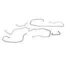 1972-73 Jeep CJ-5 Dana 44 Front Axle Manual Drum Complete Brake Line Kit 6pc, Stainless