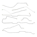 1976-77 Jeep CJ-5 w/AMC 20 Narrow Axle Power Drum Brake Line Kit 7pc, Stainless