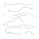 Late 1977-78 Jeep CJ-7 w/AMC 20 Narrow Axle w/MT (Late 3/16"/1/4" M/C Lines) Power Brake Line Kit 7pc, Stainless