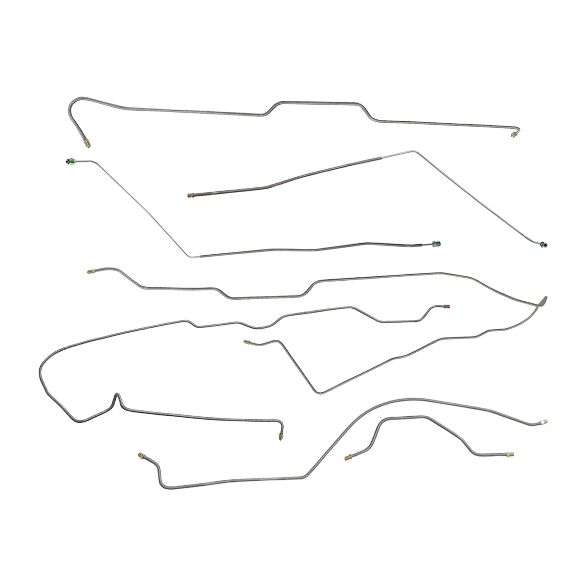 1979 Jeep CJ-7 AMC 20 Narrow Axle & MT Complete Power Brake Line Kit 7pc, Stainless