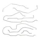 1980-81 Jeep CJ-7 AMC Model 20 Narrow Axle Standard & Automatic Trans Power Brake Line Kit 7pc, Stainless