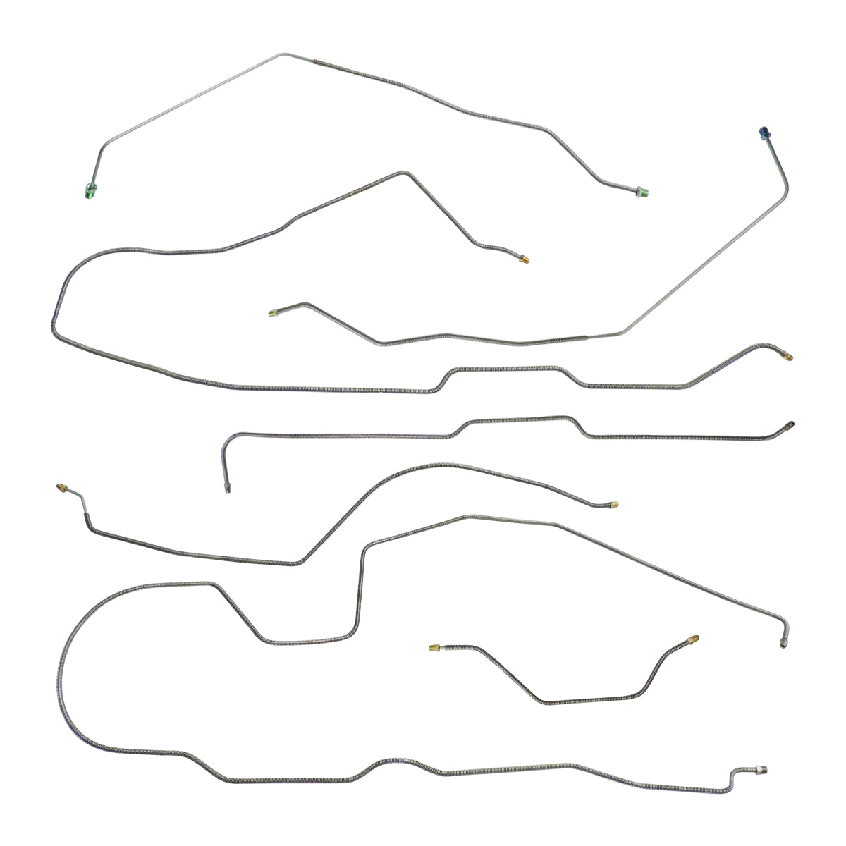 1982 Jeep CJ-7 Wide axle Model 20 Power Brake Line Kit 7pc, Stainless
