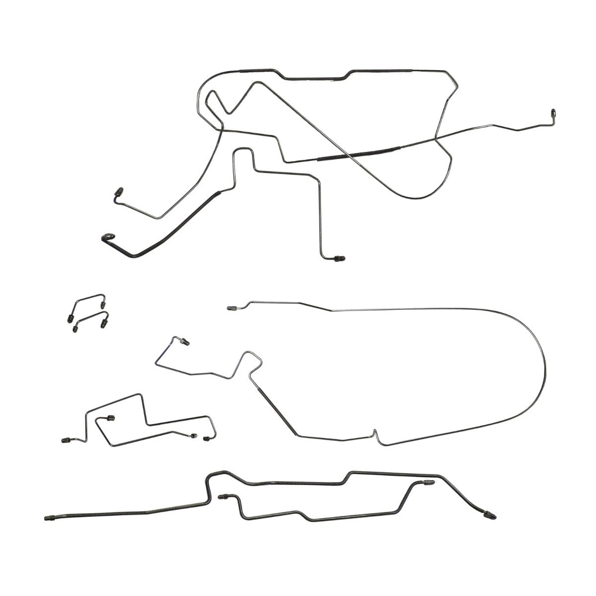 1996-06 Jeep Wrangler TJ w/ ABS Power Disc Complete Brake Line Kit 11pc, Stainless