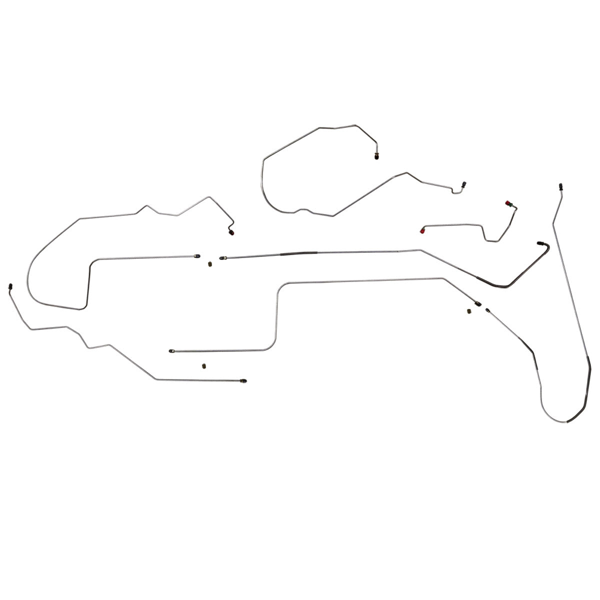 2000-02 Saturn SL Series (Third Gen) 102.4" WB Without ABS Complete Brake Line Kit 7pc, OE Steel