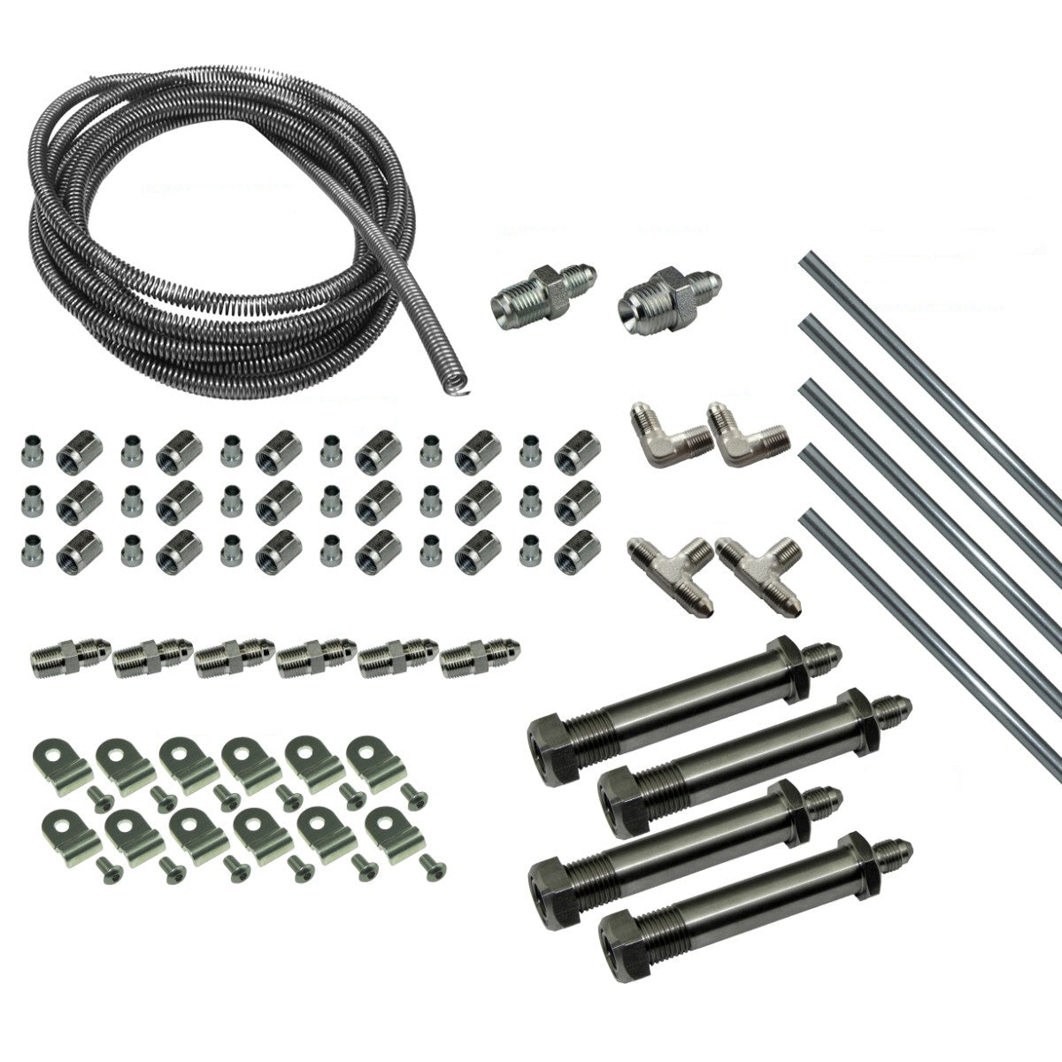 DIY Brake Plumbing Kit With Tube -AN Fittings Thru Frames And Hardware Stainless