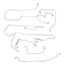 1994-97 Land Rover Defender 90 Three-Door North American Spec. Four-Wheel Power Disc Brake Line Kit 9pc, Stainless