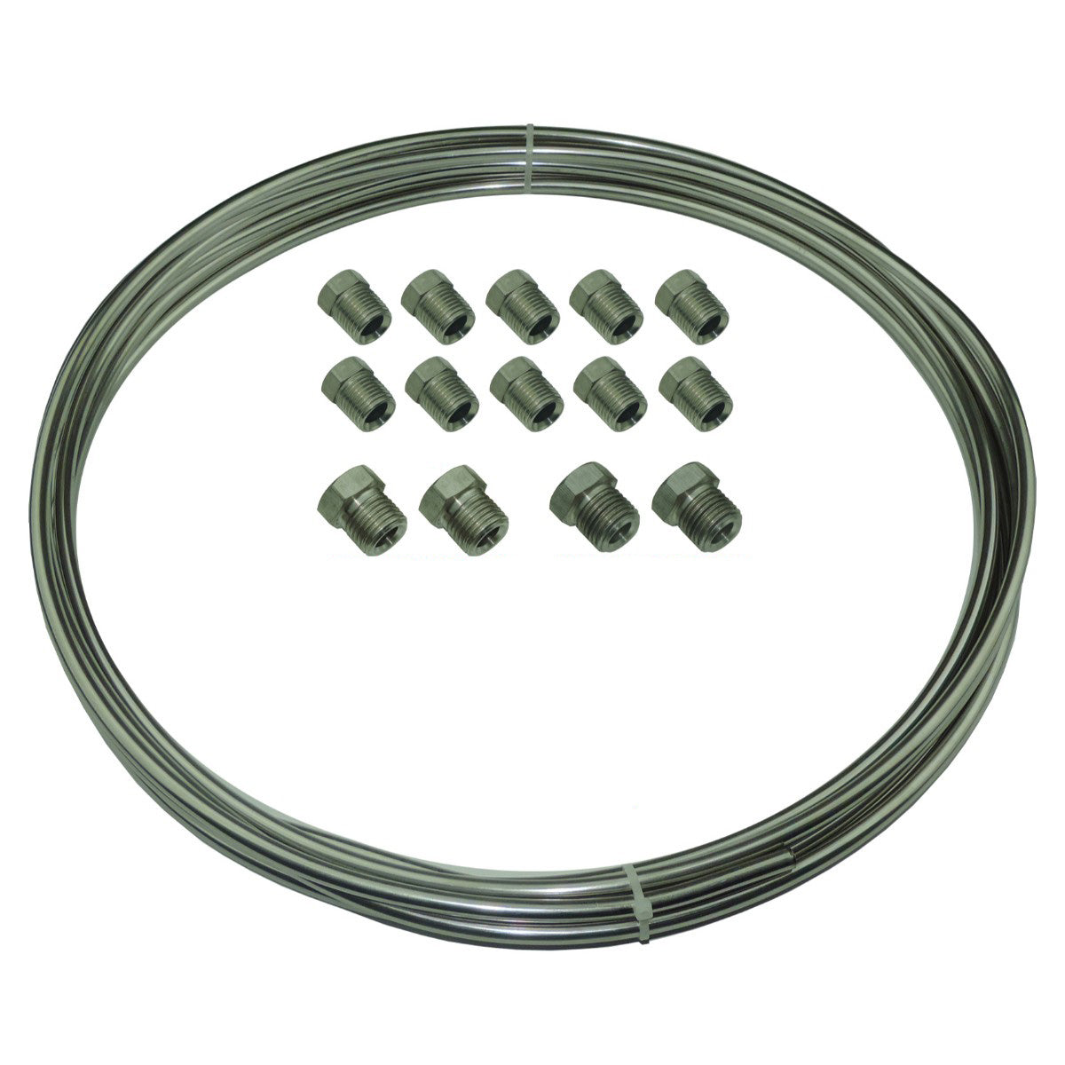 DIY Brake Plumbing Kit With Coil Of 1/4" Tube And Fittings Stainless