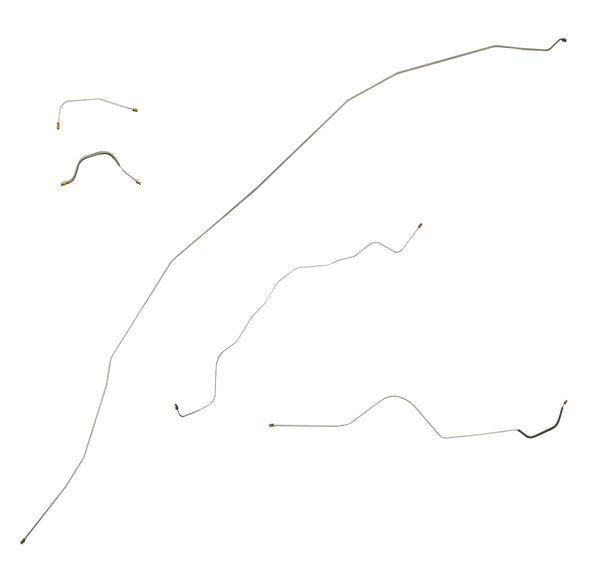 1949-51 Mercury Manual Drum Brake Line Kit 5pc, Stainless