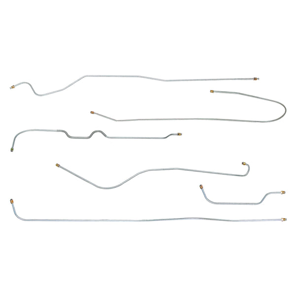 1966 Mercury Cyclone Power Drum Brake Line Kit 7pc, Stainless