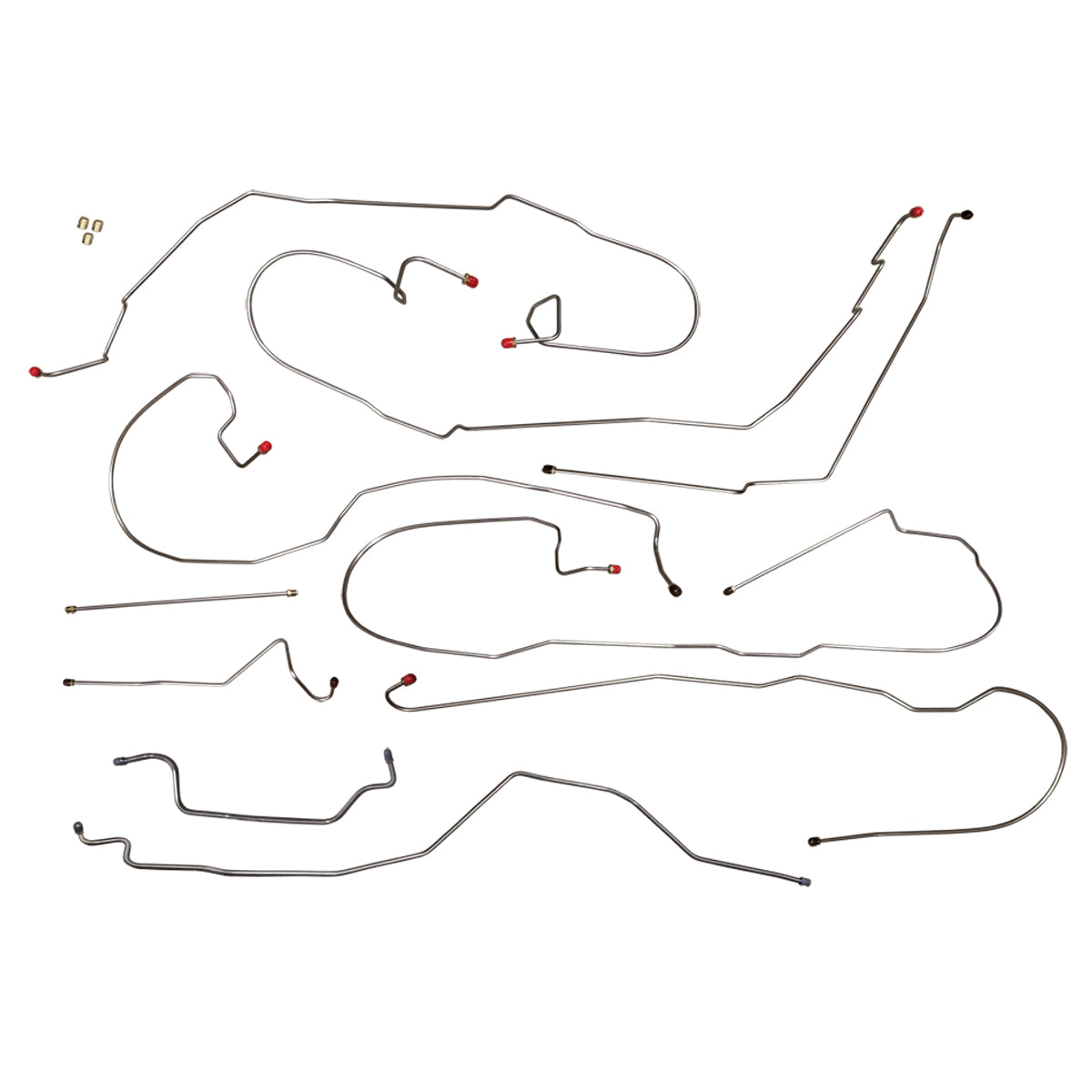 1999-02 Chevrolet GMC Truck 4WD 1/2-Ton Std. Cab Short Or Long bed Brake Line Kit 13pc, Stainless