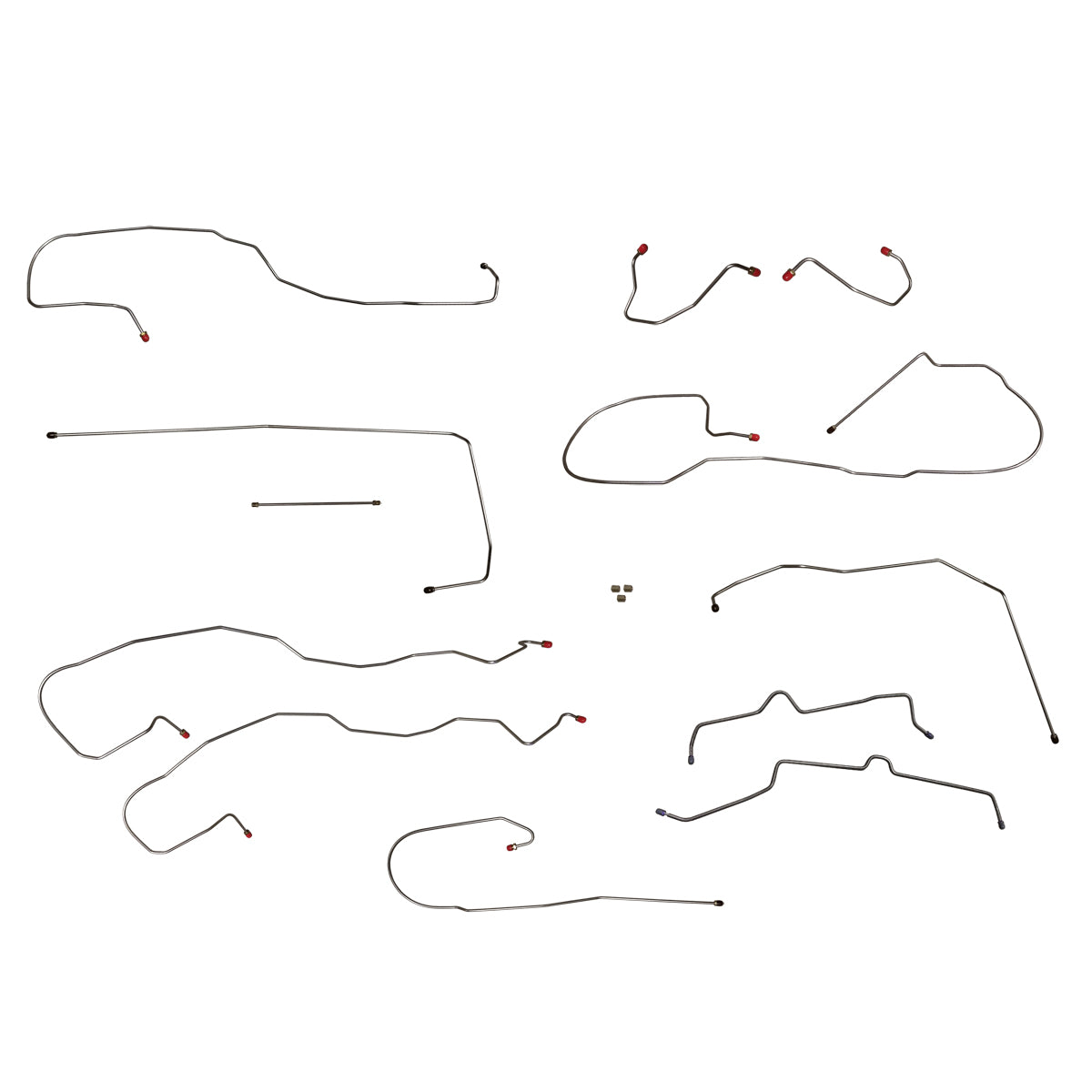 2000-07 Chevrolet GMC Suburban Avalanche Yukon XL 4WD 1/2-Ton, Valve at M/C, Complete Brake Line Kit 12pc, Stainless