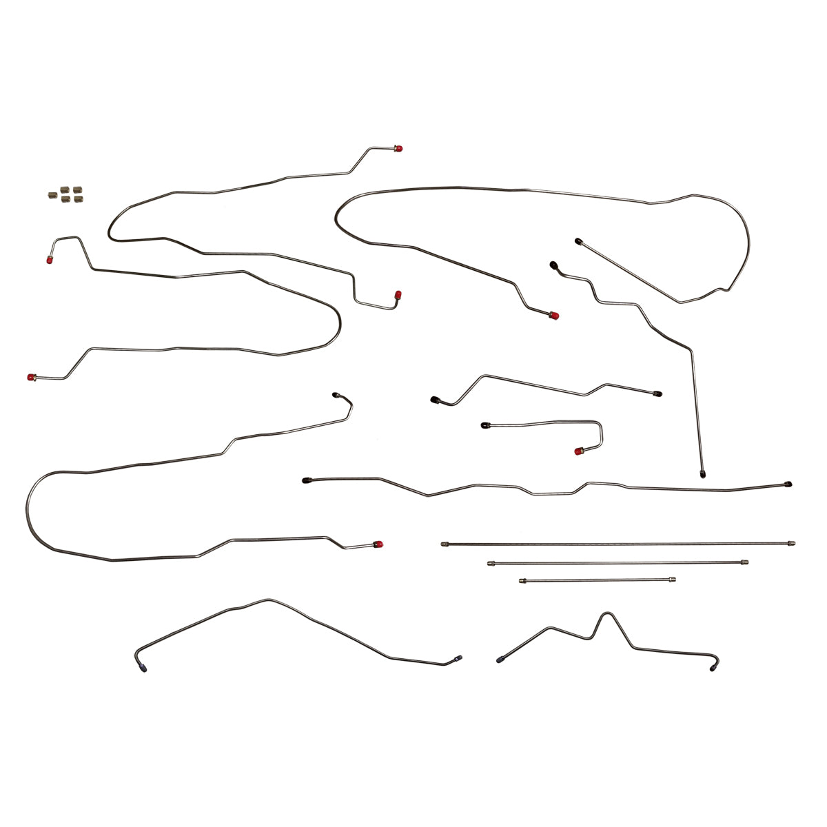 2001-06 Chevrolet GMC 2/4WD 2500HD 3500 All Cab & Bed Lengths Complete Brake Line Kit, Stainless