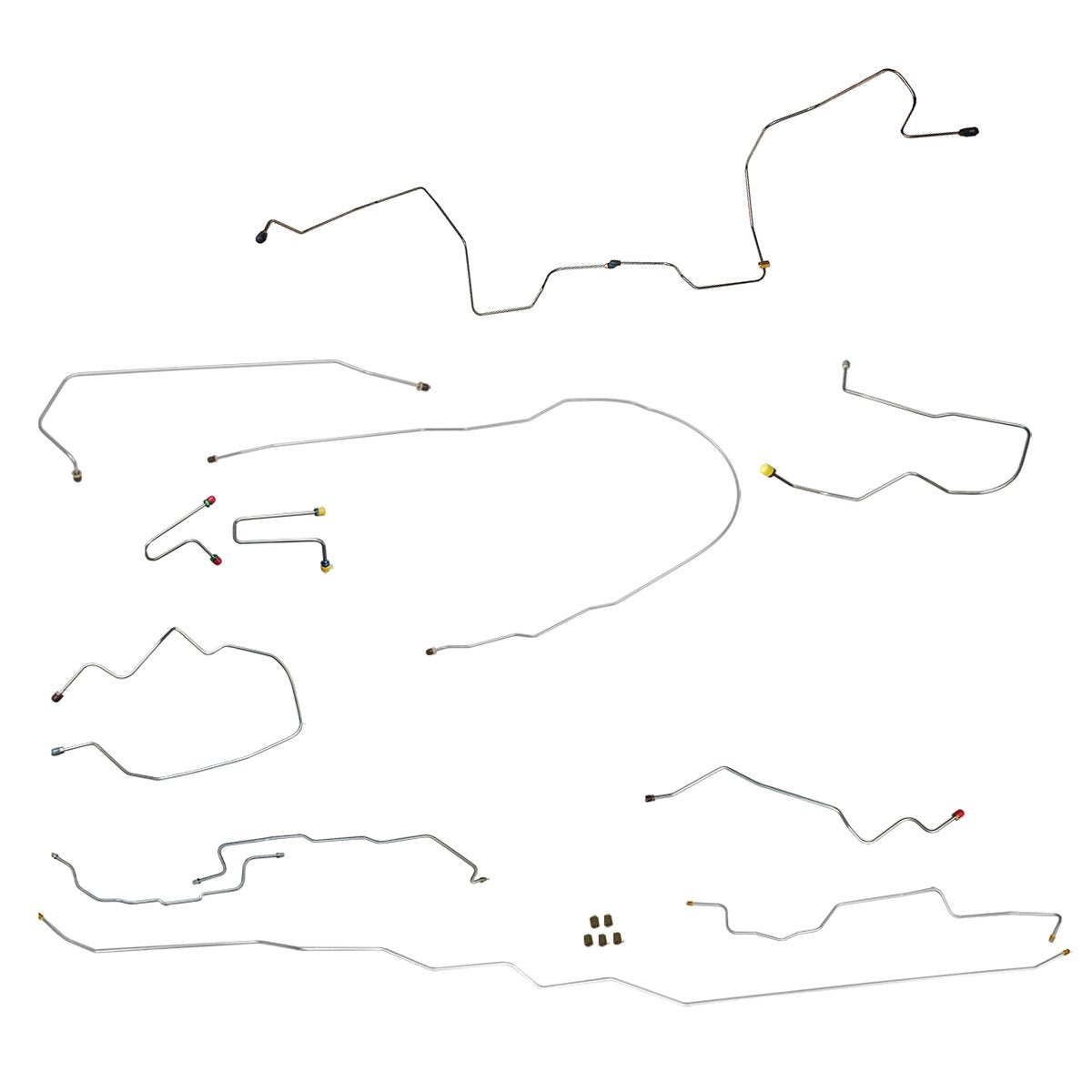 1995-99 Chevrolet Tahoe GMC Yukon Cadillac Escalade 4WD 2 or 4 Door Complete Brake Line Kit 13pc, Stainless