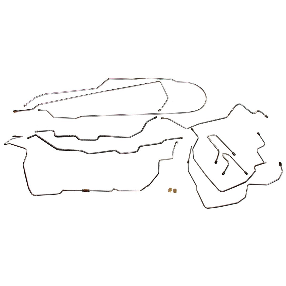 1995-99 Chevrolet GMC Suburban 1/2-Ton 4WD Brake Line Kit 14pc, Stainless