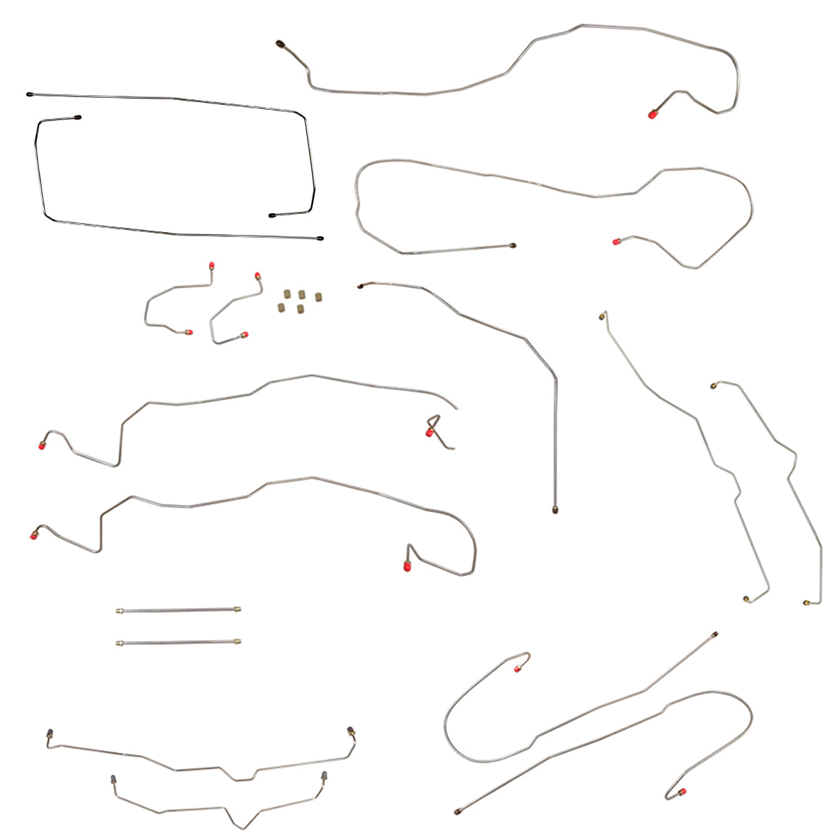 2000-07 Chevrolet GMC Cadillac Tahoe Avalanche Yukon Suburban Escalade 4WD 1500 Valve at M/C & Traction Control Complete Brake Line Kit 12pc Stainless