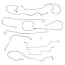 2005-07 Chevrolet GMC 1500 4WD Crew Cab Shortbed Rear Drum Brake Line Kit, 12pc Stainless