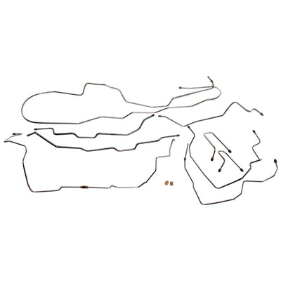 1995-99 Chevrolet GMC Truck 4WD 2500-3500 All Cabs & Beds Single & Dual Rear Wheel Rear Drum Complete Brake Line Kit 13pc, Stainless