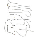 1990-94 Chevrolet GMC Truck 4WD 3/4 1-Ton Std & Ext. Cab Long & Short Bed Rear Drum Brake Line Kit 15pc, Stainless