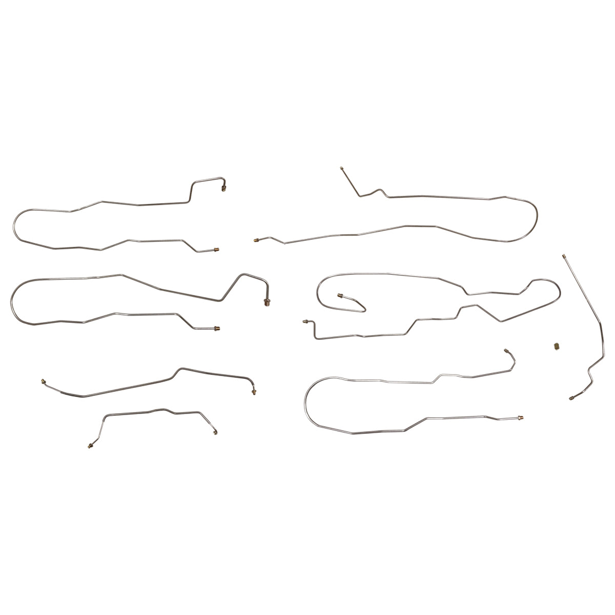1999-08 Chevrolet GMC Truck (Cab and Chassis w/Under Cab ABS) Std. Cab 2wd & 4wd 3/4, 1-Ton Dually Brake Line Kit 9pc, Stainless