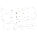 1996-99 Oldsmobile 88, 1996 Regency Front Disc/Rear Drum with ABS & Traction Control (Side of ABS) Complete Brake Line Kit 13pc Stainless