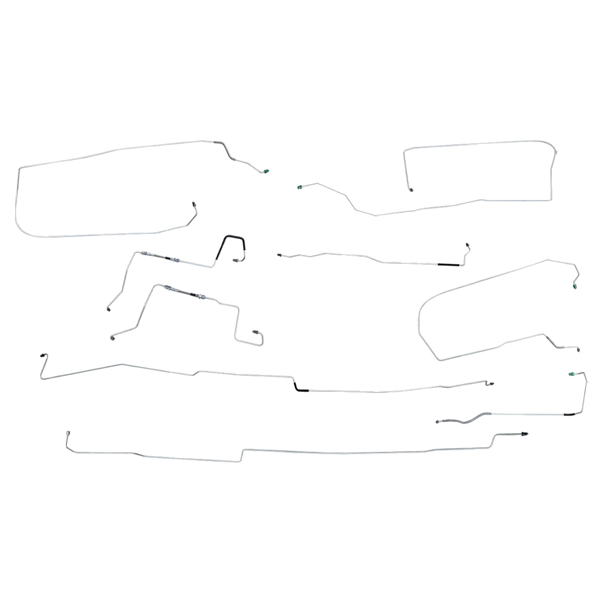 1996-99 Oldsmobile Aurora Four-Wheel Disc w/ABS Complete Brake Line Kit 9pc, Stainless