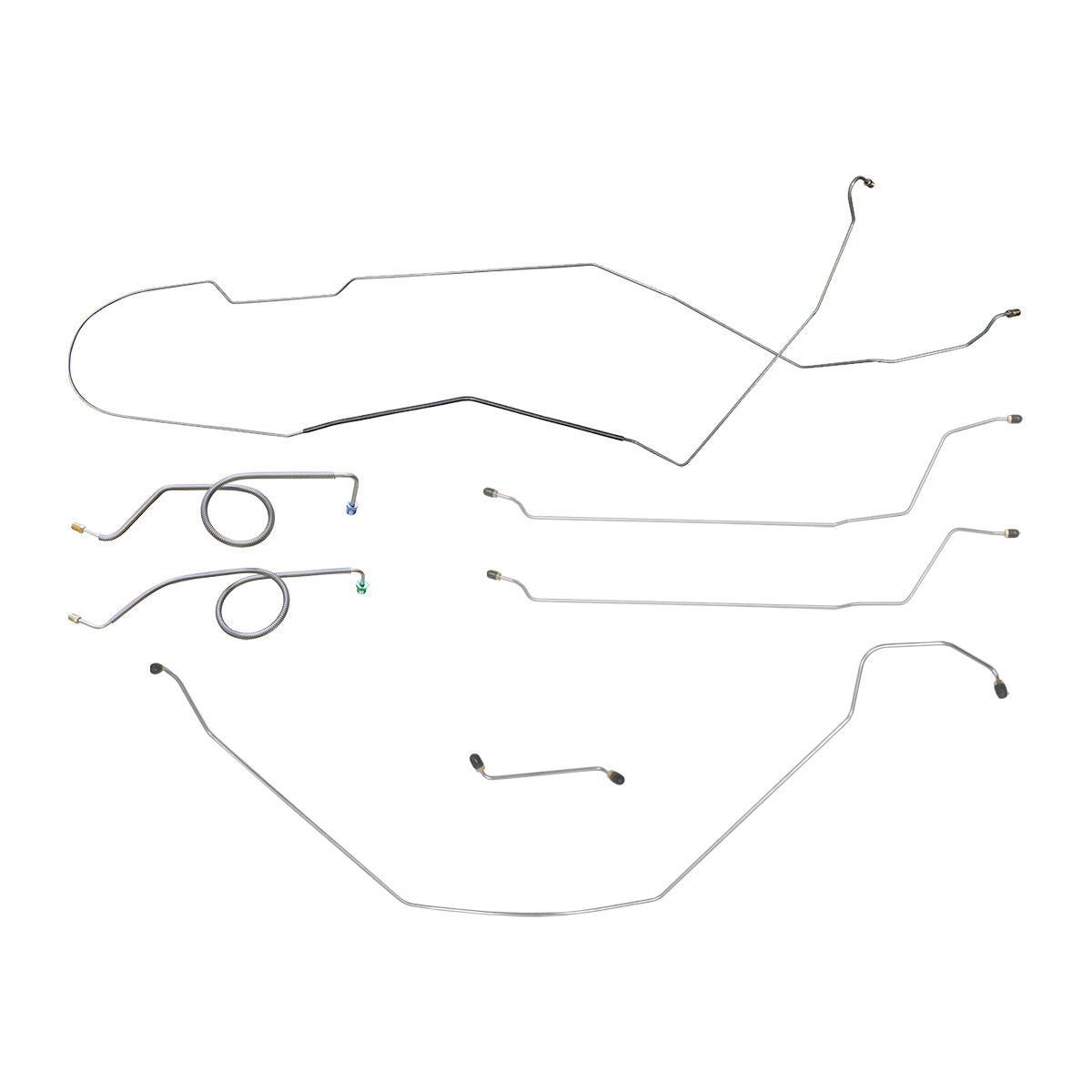 1964 Oldsmobile Cutlass/442/F85 Hardtop w/Block Mounted in Stock Location Power Disc Brake Conversion Line Kit 7pc, Stainless