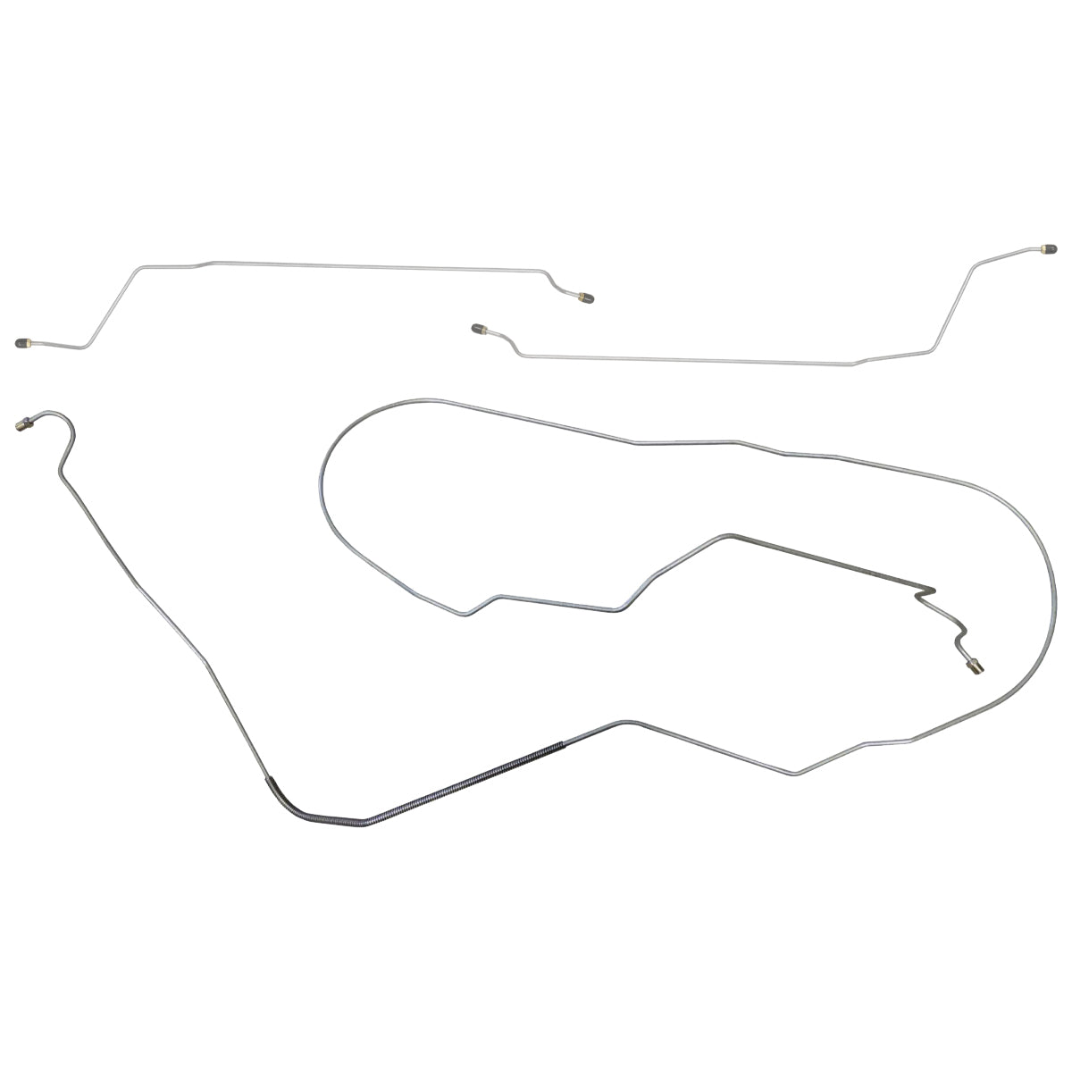 1964 Oldsmobile Cutlass 442 F85 Complete Manual Disc Brake Conversion Line Kit 7pc, Convertible (Block in Stock Location), Stainless