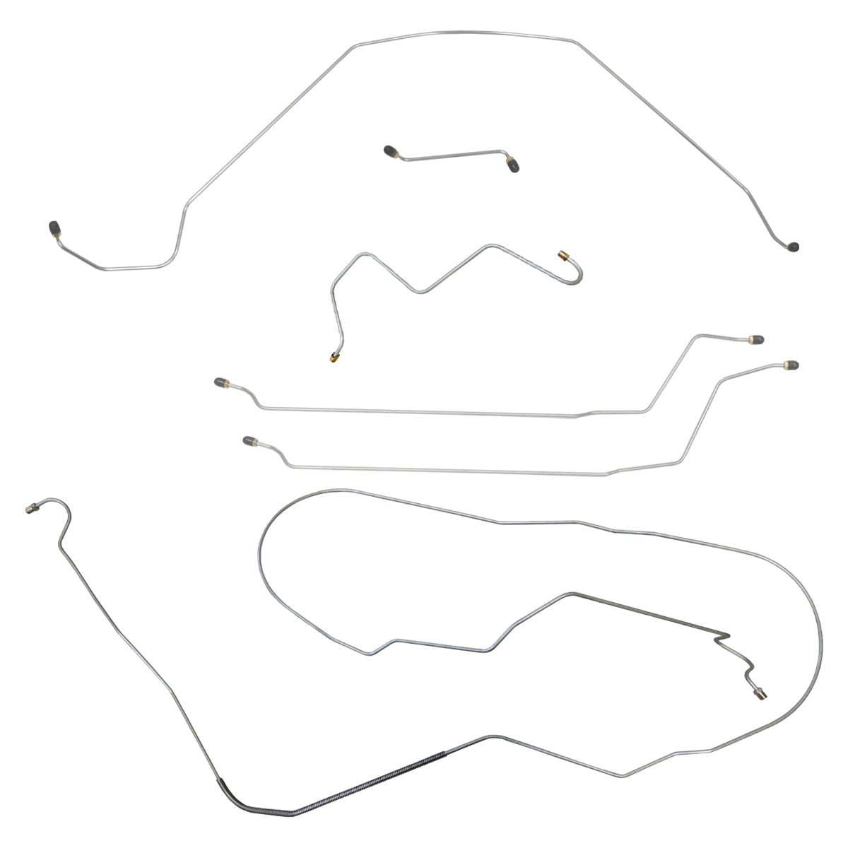 1965 Oldsmobile Cutlass/F85 Convertible Power Drum Brake Line Kit 6pc, Stainless