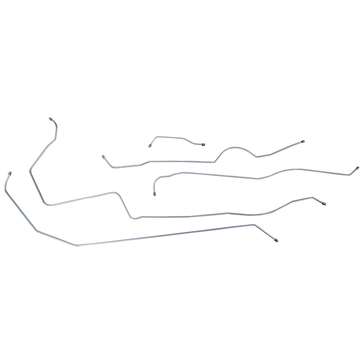 1939 Oldsmobile F-39 Standard/Special/Deluxe 115" WB Drum Brake Line Kit 5pc, Stainless