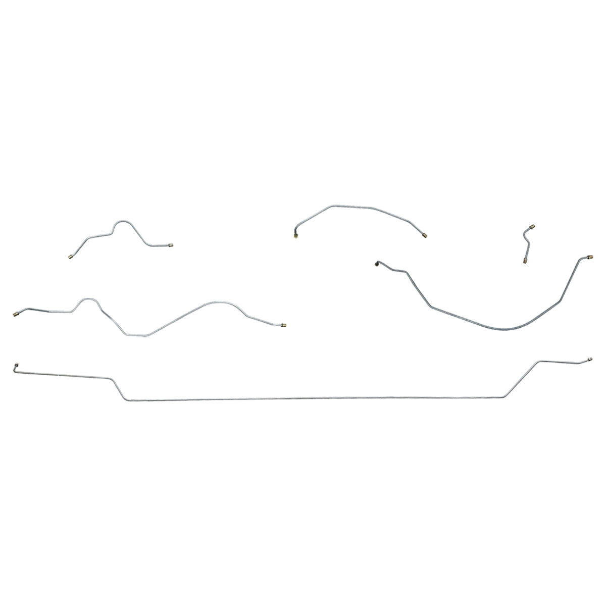1949 Oldsmobile Futuramic/76/88 119" WB Drum Brake Line Kit 6pc, Stainless