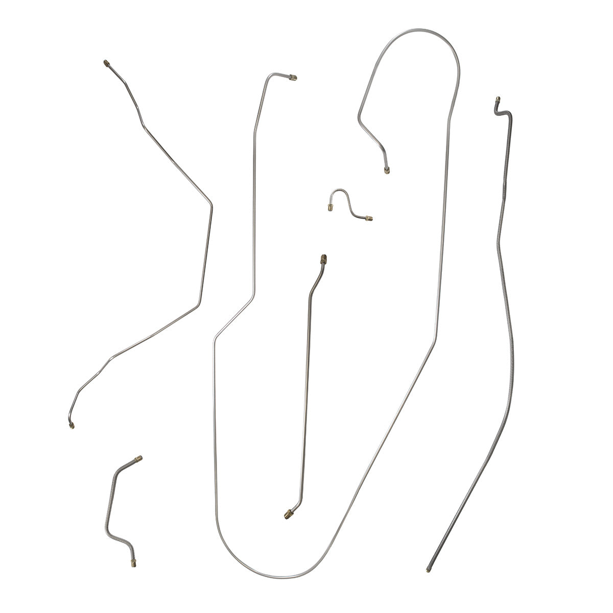 1955 Oldsmobile Super 88 122" WB Power Drum Brake Line Kit 6pc, Stainless