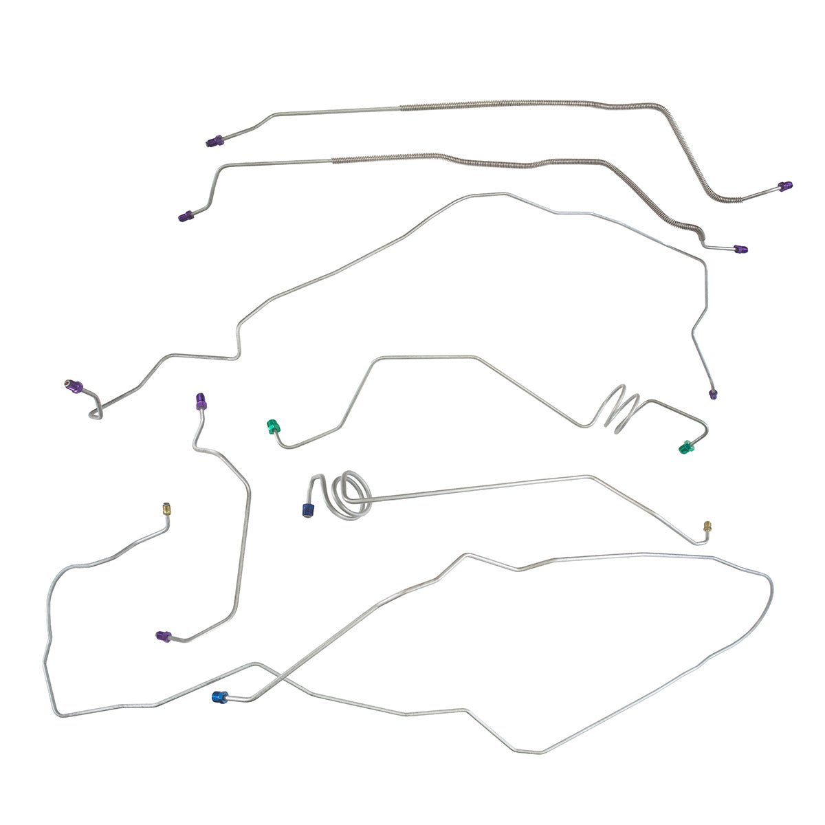 1977-82 Oldsmobile Ninety-Eight 119" WB Power Disc Complete Brake Line Kit 7pc, Stainless