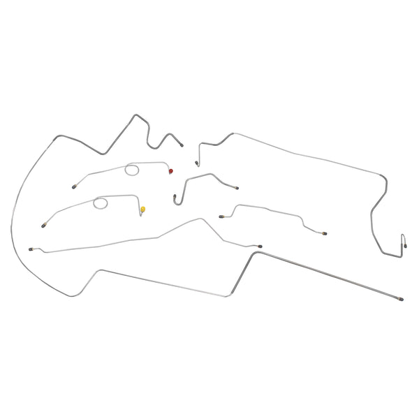 1964-65 Plymouth A-Body Dual Master Conversion Brake Line Kit 7pc, Stainless