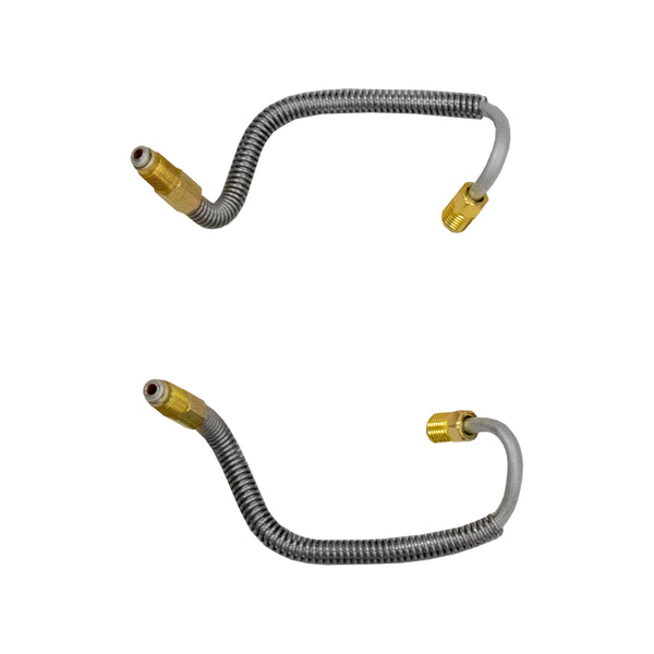 1967-74 Plymouth Barracuda Valiant 10" Front Drum 3/16" Brake Lines 2pc, Stainless