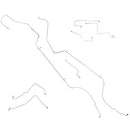 1999-05 Pontiac Grand Am GT SE 2000-04 Oldsmobile Alero, Front Disc Rear Drum or Four-Wheel Disc, ABS (Top of ABS) Complete Brake Line Kit 12pc, Stainless