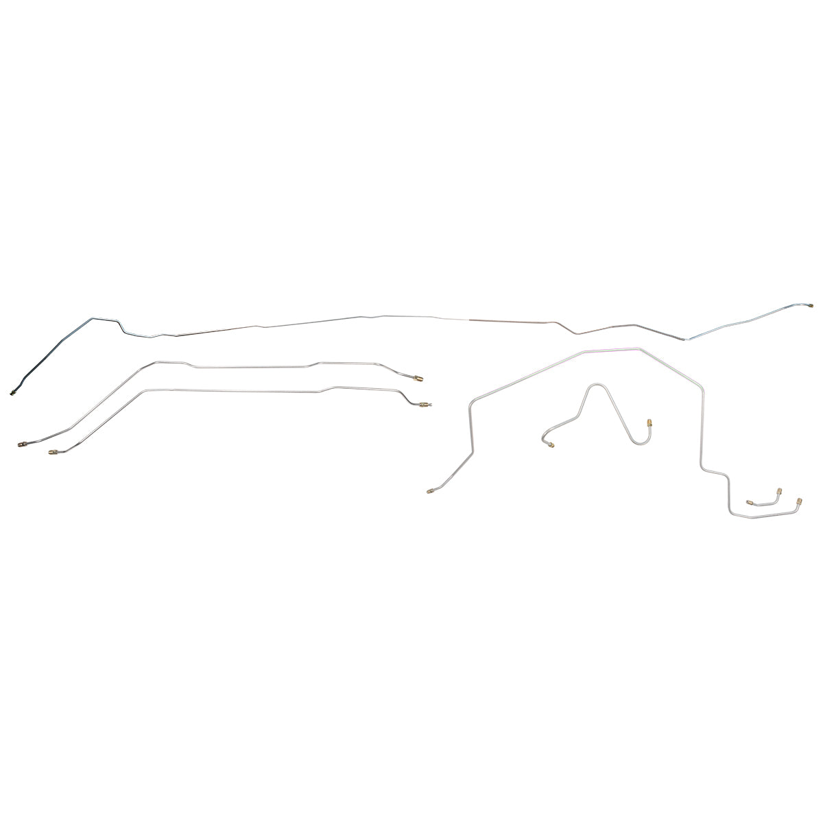 1965 Pontiac Catalina Power Drum Brake Line Kit 6pc, Stainless