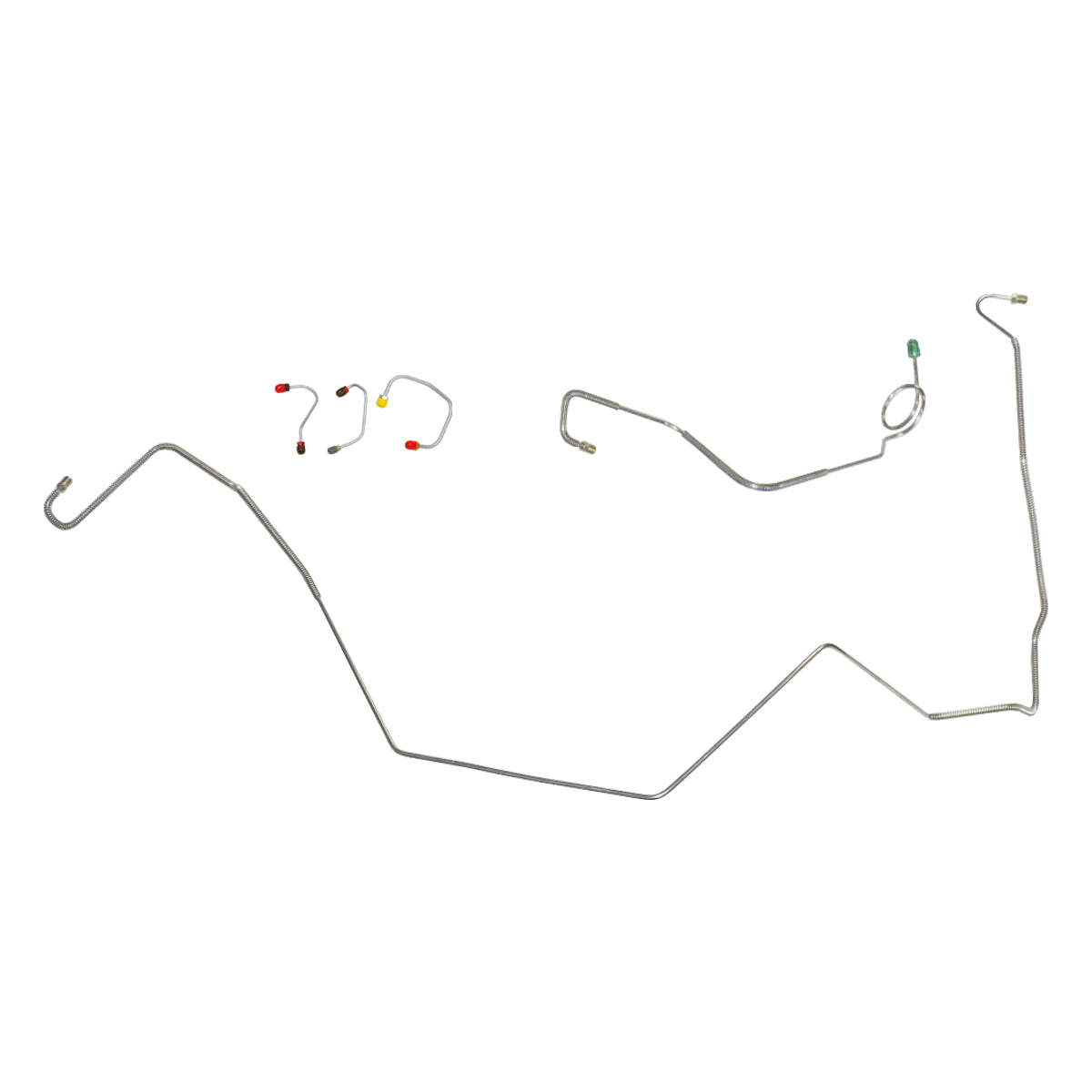 1967 Pontiac Firebird Factory Power Disc Front Brake Line Kit 5pc, Stainless