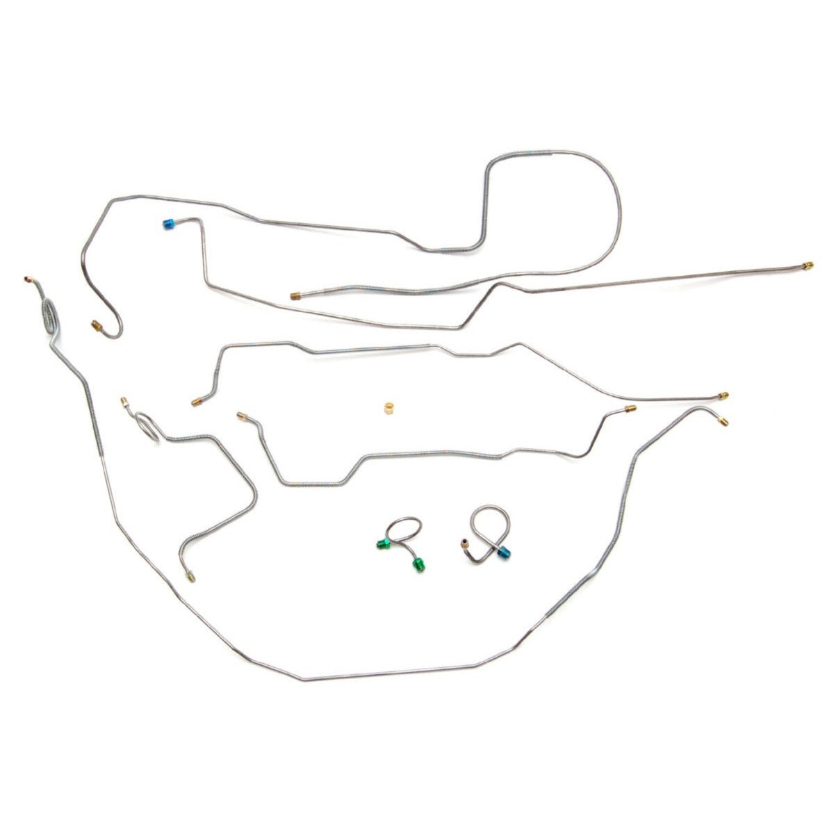 1969 Pontiac Firebird/TA Valve at M/C Power Disc Conversion Complete Brake Line Kit 8pc, Stainless