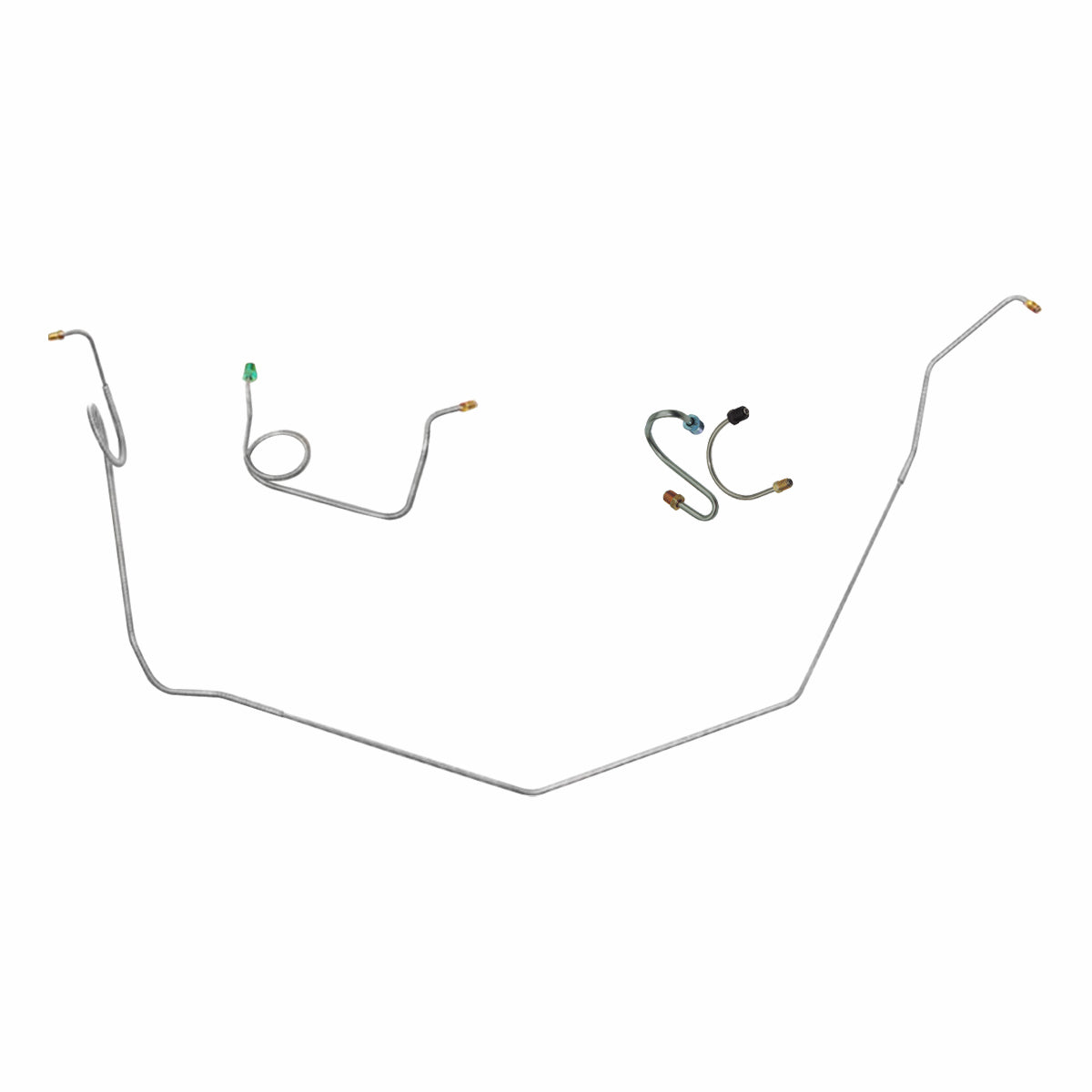1969 Pontiac Firebird/TA Power Drum Front Brake Line Kit 4pc, Stainless