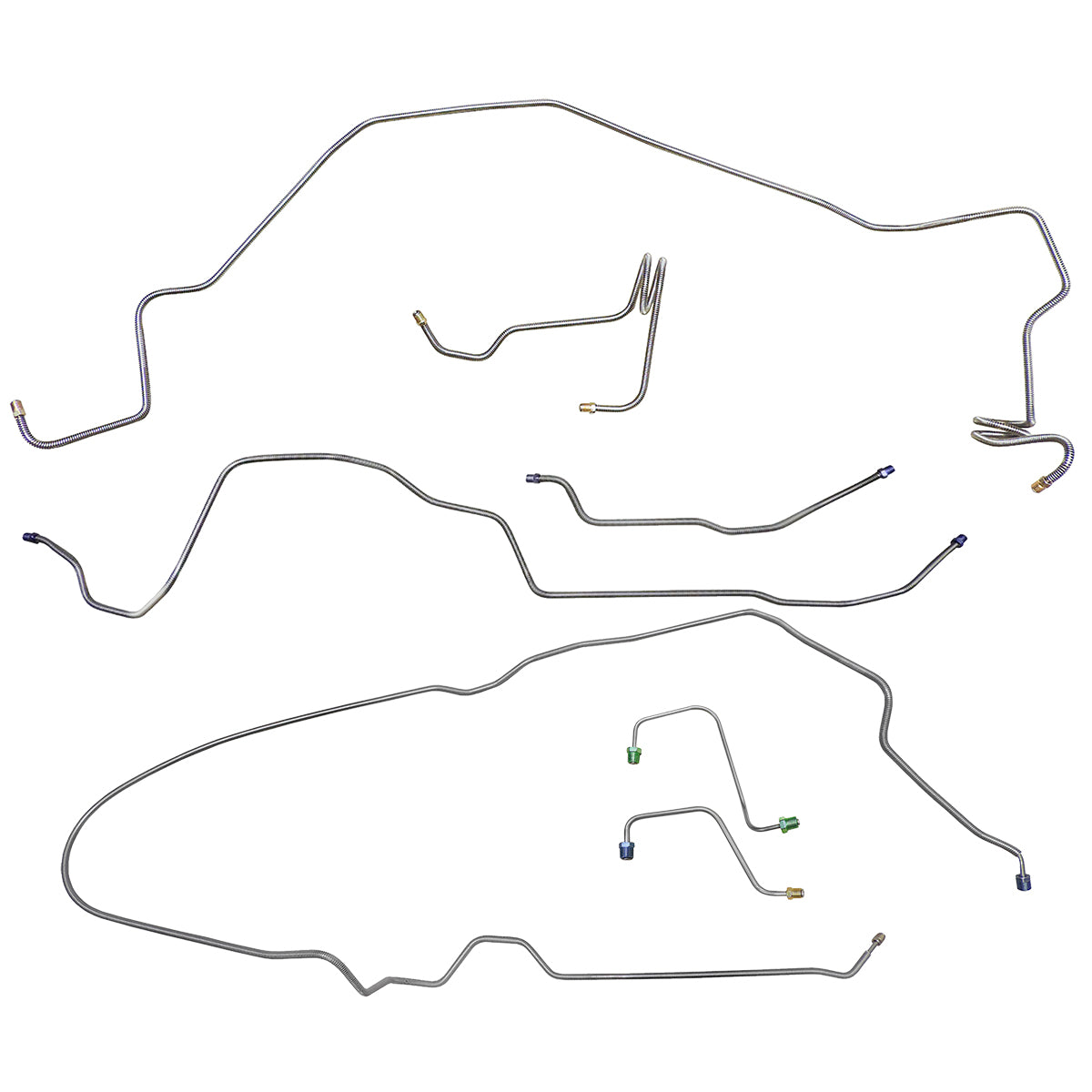 1981 Pontiac Firebird/TA w/Sway Bar Power Disc Brake Line Kit 7pc, Stainless