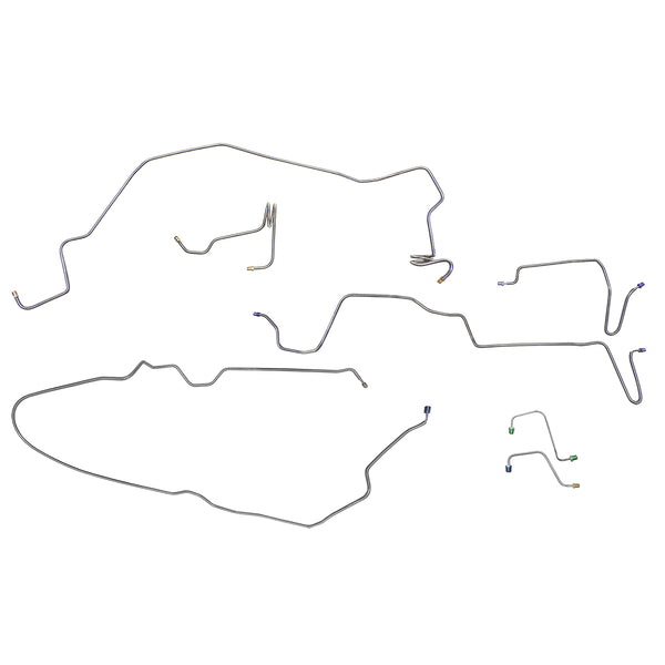 1981 Pontiac Firebird/TA w/Sway Bar Four-Wheel Power Disc Brake Line Kit 7pc, Stainless