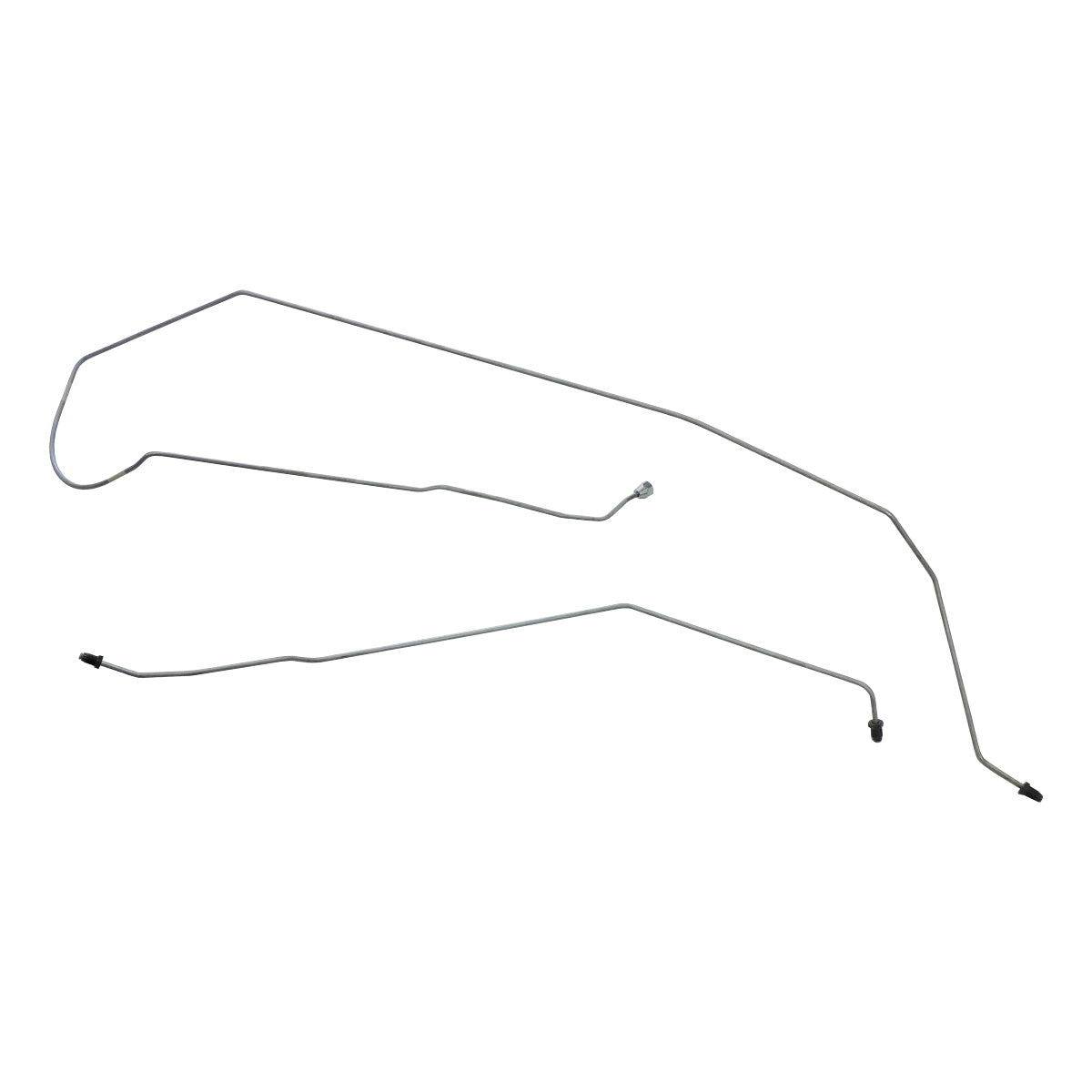 2004-08 Pontiac Grand Prix Four-Wheel Disc w/ABS 3/16" Rear Axle Brake Lines (w/o Flex) 2pc, Stainless