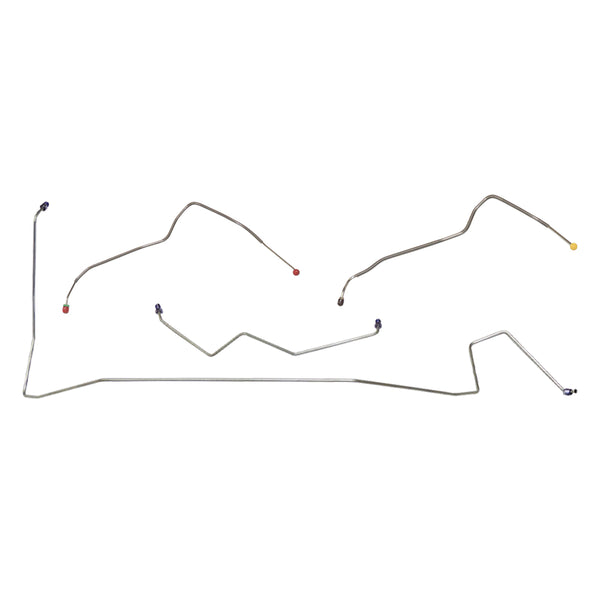 1971-72 Pontiac Grand Prix, Power Disc, Front Brake Line Kit, 4pc, Stainless Steel