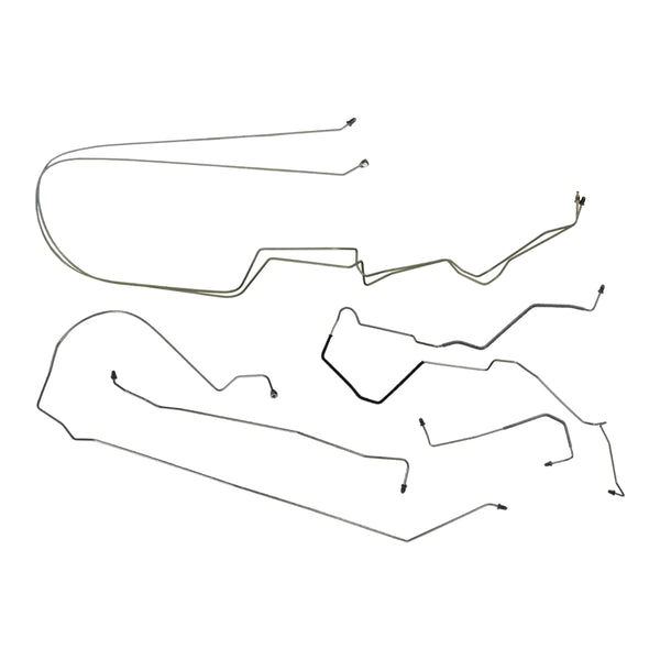 1997-03 Pontiac Grand Prix Four-Wheel Disc w/o ABS Complete Brake Line Kit 6pc, Stainless