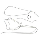 1997-03 Pontiac Grand Prix Four-Wheel Disc w/ABS Mid-Chassis Brake Line Kit (w/o Flex) 6pc, Stainless