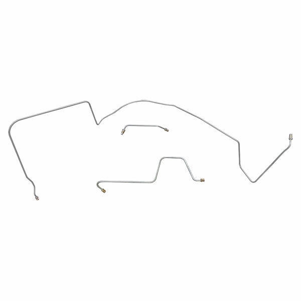 1966 Pontiac GTO/Tempest/LeMans V8 Power Drum Front Brake Line Kit 3pc, Stainless