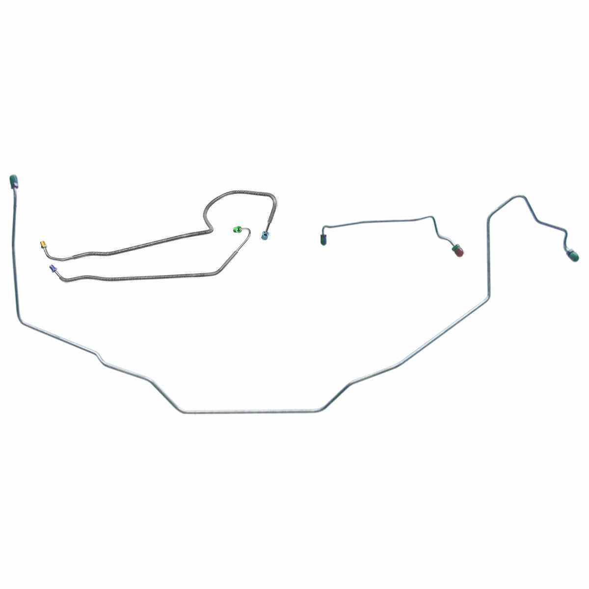 1968 Pontiac GTO Tempest LeMans Manual Disc Front Brake Line Kit 5pc, Stainless