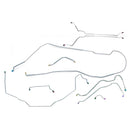 1970 Pontiac GTO Tempest LeMans Hardtop Power Disc Complete Brake Line Kit 9pc Stainless