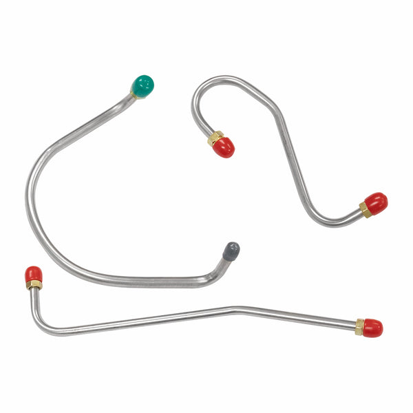 1966 Pontiac GTO Tempest LeMans (105 Cent/105 Rear Fittings) Tri-Power Lines 3pc, Stainless